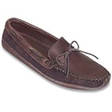 Minnetonka Men's Moosehide Double Bottom Softsole Chocolate Moose