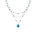 14k Yellow Gold Turquoise & Aqua Necklace