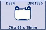 EBC DP61395 Greenstuff 6000 Series Organic Rear Brake Pad - 2 Piece