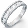 14Kt White Gold Conduit Baguette Diamond Wedding Band