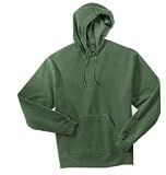 NEW District Threads - Pigment-Dyed Pullover Hooded Sweatshirt Olive-XS