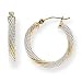 Two-Tone Large (L) 1 1/8(28.5mm) Size 14k Yellow Gold and Sterling Siver Earrings
