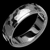 Della Titanium Band with a Hammered Finish