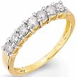 14Kt Yellow Gold Seven Diamond Wedding Ring