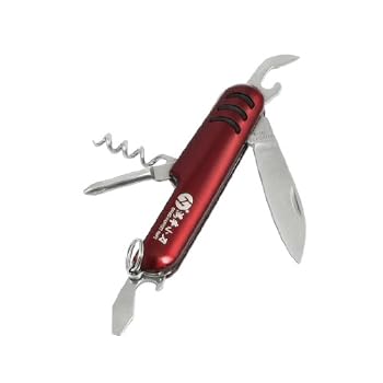 Amico Red Bottle Opener Slotted Screwdriver Multifunction Camping Cutter
