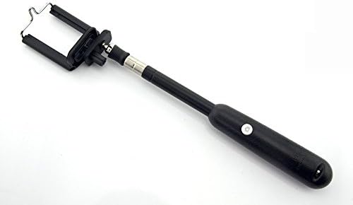 Welltop® Build-in Bluetooth Shutter Universal Selfie Self-portrait Extendable Telescopic Handheld Pole Arm Monopod Camcoder/Camera/Mobile Phone Tripod Mount Cradle for iPhone,Samsung, Moto LG,Htc, Nokia,Blackberry etc (Black)