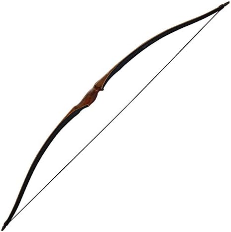 Huntingdoor Black Recurve Bow 60 inches Archery Longbow (55 LB)