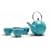 La Cafetiere Glamour Berry Tea Set,  Oriental Teapot and Four Cups, Blue