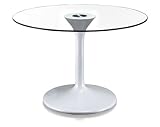 IMAGE OF Zuo Modern Furniture Design Universe Table White Tempered Glass 102161