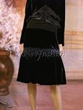Giorgio Armani - $2025 New GIORGIO ARMANI Blue Velvet Flare Skirt 8 / 42