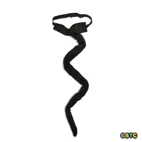 Black Plush Cat Tail Costume Accessory ~ Halloween Cat Costume Accessories