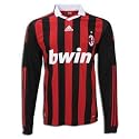 adidas AC Milan Long Sleeve Home Jersey 09/10 - Red/Black/White