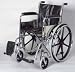 Wheelchair - 18 inches wide. This Fixed arm Wheel chair has Padded fixed arm rests, D...