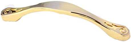 Zinc Alloy Drawer Handle 6 PCS Cabinet Handle (Gold, M)