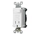 Leviton T7299-W 15Amp 125-Volt Tamper Resistant Smart Lock Pro Combination GFCI, Single Outlet with a Switch, White