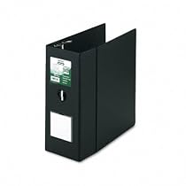 SAM16300 Antimicrobial Locking D-Ring Binder for 11 x 8-1/2 Sheets, 5" Cap., Black