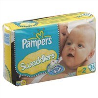 Pampers Swaddlers Diapers Jumbo Size 2 - 36 Count (Pack of 6)