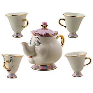 Disney Beauty and the Beast Mrs. Potts Tea Set -- 5-Pc.