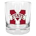 Pour your favorite beverage into our 11 oz. double rocks glass featuring a colorful metal logo applique. Applique is approx 1 1/2IN high, rocks glass is approx 3 1/2IN tall.