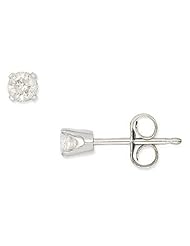 3/8 Carat Diamond 14K White Gold Stud Earrings