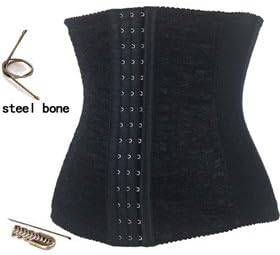 Women's Spiral Steel Boned Waist Cincher Lace Underbust Corset