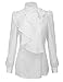 Firpearl Women's Vintage Ruffle Long Sleeve Shirt Blouse Tops