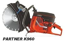 Partner Saw K960 Active Saw : 16 Inch, 6. 1 HP Motor, Air cooled, two cycle engine, Dispt: 94 cc