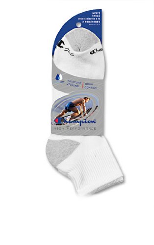 Buy Champion Mens High Performance Ankle Socks 2-Pack Hosiery
