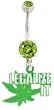 LEGALIZE IT POT LEAF BELLY RING