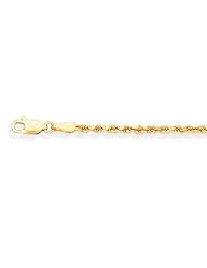 2.5mm 14k Diamond Cut Rope Bracelet 7 inch