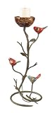 Bird and Vine Tealight, Votive, Pillar Decorative Candle Holder