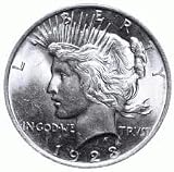 1923 Peace Silver Dollar