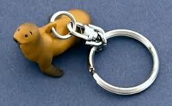 Solid Metal Wild Adventures Sea Lion Key Chain Keychain