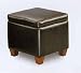 Kitchen & Housewares : Black Durable Vinyl Storage Ottoman
