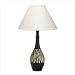 BLACK WHITE STRIPE TABLE LAMP ZEBRA PRINT AFRICA SAFARI