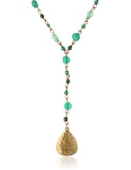 Lucky Brand Green Rosary Necklace, 30"