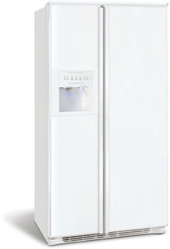 Frigidaire Gallery Series GHSC39ETJB 22.6 cu. ft. Counter-Depth Side-by-Side Refrigerator with 3 Glass Shelves, Gallon Door Storage, 3 Humidity Controls, External 7 Button Ice/Water Dispenser and Requires Custom Panels: Black Trim