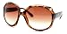 Vintage Inspired Glossy Oversized Sunglasses [2517] - (Tortoise/Amber)