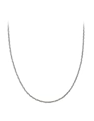 Sterling Silver Thin Diamond Cut Sparkle Chain Necklace, 36"