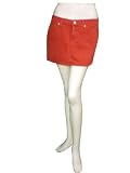 7 SEVEN FOR ALL MANKIND Mini Jean Skirt in Lip Red