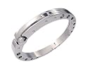 One of A Kind Unisex Handcuff Style Surgical Steel Bangle Bracelet 7.5"