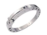 One of A Kind Unisex Handcuff Style Surgical Steel Bangle Bracelet 7.5