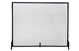Single Panel Black Wrought Iron Sparkguard - Large