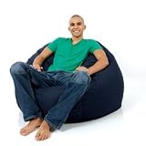 Review rucomfy  / Filled Denim/Denim Piping Foam Filled Double Bean Bag Denim
