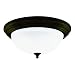 Westinghouse 64292 15-Inch Three-Light Flush Mount Fixture, Oil Rubbed Bronze with Frosted White Alabaster Globe