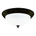 Westinghouse 64292 15-Inch Three-Light Flush Mount Fixture, Oil Rubbed Bronze with Frosted White Alabaster Globe