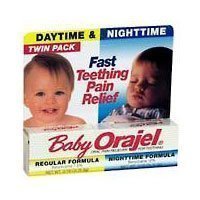Baby Orajel Daytime and Nighttime Twinpack For Fast Teething Pain Relief 0.18 Oz/Each