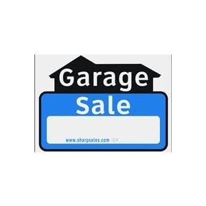 Click to read our review of Garage Sale Signs: Corrugated Plastic Post Sign, 12X13 GARAGE SALE SIGN