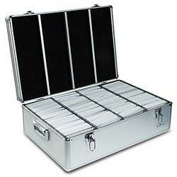 900 DISC CAPACITY CD/DVD STORAGE CASE, SILVER