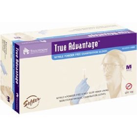 True Advantage Nitrile Exam Gloves, P/F - Medium 10 boxes of 100/Case